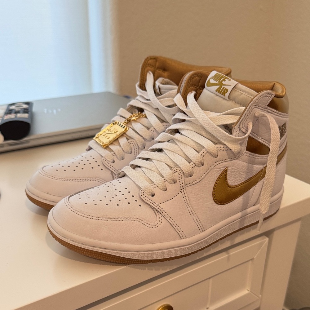 Nike Women's Jordan 1 metallic gold